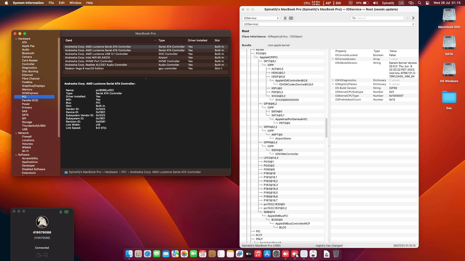 Lenovo Ideapad Slim 3 15ALC6 [AMD Ryzen 7 5700U + Radeon Vega 8 + I2C]   OpenCore 1